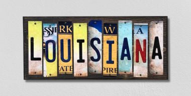 Louisiana License Plate Tag Strips Novelty Wood Signs WS-169