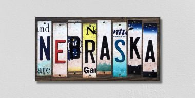 Nebraska License Plate Tag Strips Novelty Wood Signs WS-177