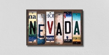 Nevada License Plate Tag Strips Novelty Wood Signs WS-178