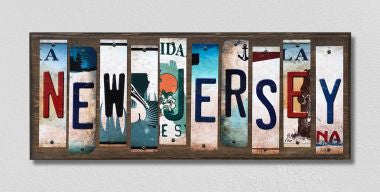 New Jersey License Plate Tag Strips Novelty Wood Signs WS-180