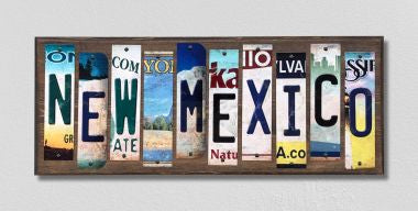 New Mexico License Plate Tag Strips Novelty Wood Signs WS-181