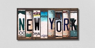 New York License Plate Tag Strips Novelty Wood Signs WS-182