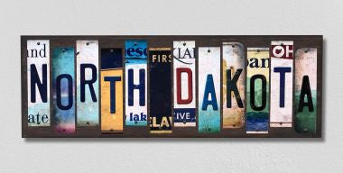 North Dakota License Plate Tag Strips Novelty Wood Signs WS-184