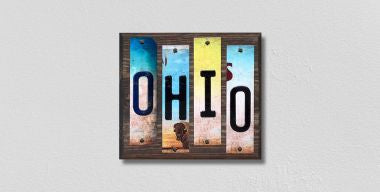 Ohio License Plate Tag Strips Novelty Wood Signs WS-185
