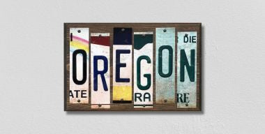 Oregon License Plate Tag Strips Novelty Wood Signs WS-187