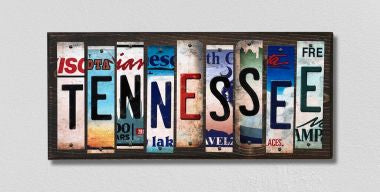 Tennessee License Plate Tag Strips Novelty Wood Signs WS-192