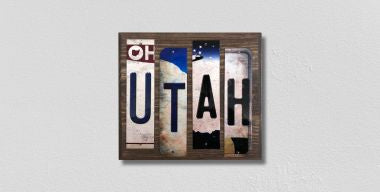 Utah License Plate Tag Strips Novelty Wood Signs WS-194