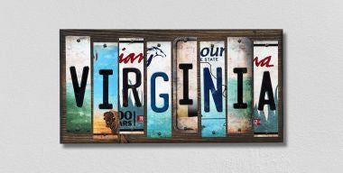 Virginia License Plate Tag Strips Novelty Wood Signs WS-196