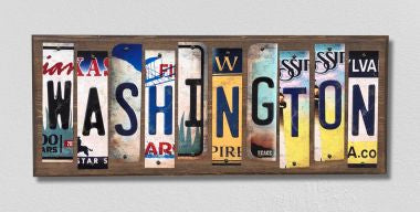 Washington License Plate Tag Strips Novelty Wood Signs WS-197