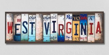 West Virginia License Plate Tag Strips Novelty Wood Signs WS-198