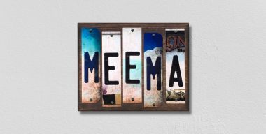 Meema License Plate Tag Strips Novelty Wood Signs WS-210