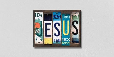 Jesus License Plate Tag Strips Novelty Wood Signs WS-214