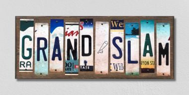Grand Slam License Plate Tag Strips Novelty Wood Signs WS-218