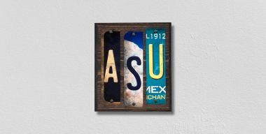 ASU License Plate Tag Strips Novelty Wood Signs WS-230