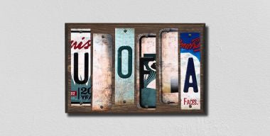 U of A License Plate Tag Strips Novelty Wood Signs WS-231