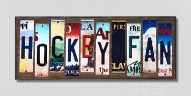 Hockey Fan License Plate Tag Strips Novelty Wood Signs WS-284