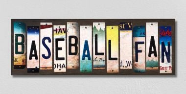 Baseball Fan License Plate Tag Strips Novelty Wood Signs WS-286