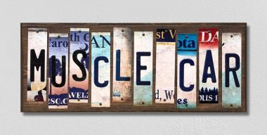 Muscle Car License Plate Tag Strips Novelty Wood Signs WS-290