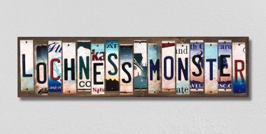 Lochness Monster License Plate Tag Strips Novelty Wood Signs WS-319