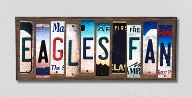 Eagles Fan License Plate Tag Strips Novelty Wood Signs WS-327