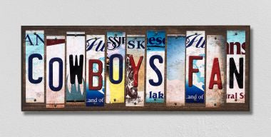 Cowboys Fan License Plate Tag Strips Novelty Wood Signs WS-329