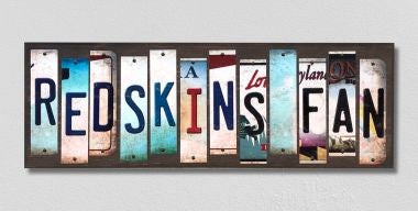 Redskins Fan License Plate Tag Strips Novelty Wood Signs WS-341