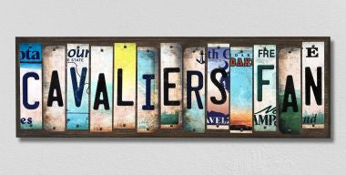 Cavaliers Fan License Plate Tag Strips Novelty Wood Signs WS-359