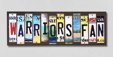 Warriors Fan License Plate Tag Strips Novelty Wood Signs WS-360