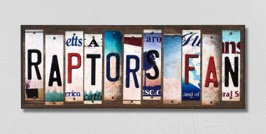 Raptors Fan License Plate Tag Strips Novelty Wood Signs WS-363