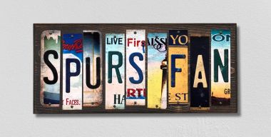 Spurs Fan License Plate Tag Strips Novelty Wood Signs WS-365
