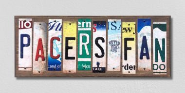 Pacers Fan License Plate Tag Strips Novelty Wood Signs WS-379