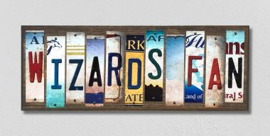 Wizards Fan License Plate Tag Strips Novelty Wood Signs WS-380