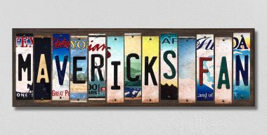 Mavericks Fan License Plate Tag Strips Novelty Wood Signs WS-381