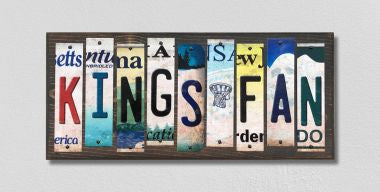 Kings Fan License Plate Tag Strips Novelty Wood Signs WS-382