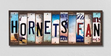 Hornets Fan License Plate Tag Strips Novelty Wood Signs WS-385