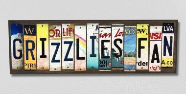 Grizzlies Fan License Plate Tag Strips Novelty Wood Signs WS-388