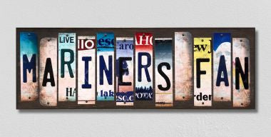 Mariners Fan License Plate Tag Strips Novelty Wood Signs WS-401