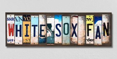 White Sox Fan License Plate Tag Strips Novelty Wood Signs WS-404