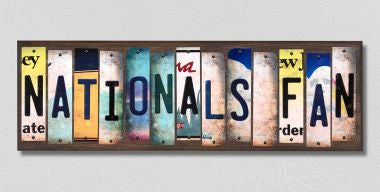 Nationals Fan License Plate Tag Strips Novelty Wood Signs WS-411