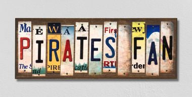 Pirates Fan License Plate Tag Strips Novelty Wood Signs WS-412