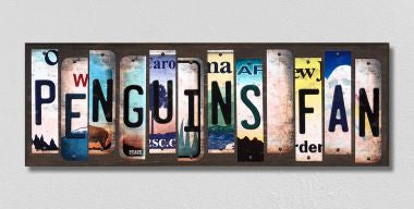 Penguins Fan License Plate Tag Strips Novelty Wood Signs WS-419