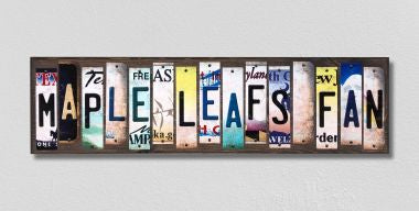 Maple Leafs Fan License Plate Tag Strips Novelty Wood Signs WS-421