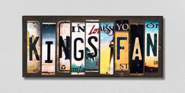 Kings Fan License Plate Tag Strips Novelty Wood Signs WS-433
