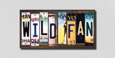 Wild Fan License Plate Tag Strips Novelty Wood Signs WS-434