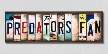 Predators Fan License Plate Tag Strips Novelty Wood Signs WS-436
