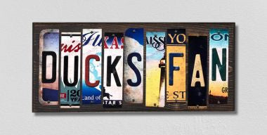 Ducks Fan License Plate Tag Strips Novelty Wood Signs WS-437