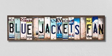 Blue Jackets Fan License Plate Tag Strips Novelty Wood Signs WS-441