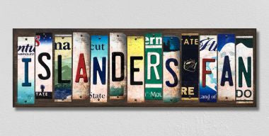 Islanders Fan License Plate Tag Strips Novelty Wood Signs WS-443