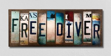 Free Diver License Plate Tag Strips Novelty Wood Signs WS-455