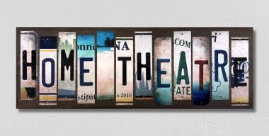 Home Theatre License Plate Tag Strips Novelty Wood Signs WS-481